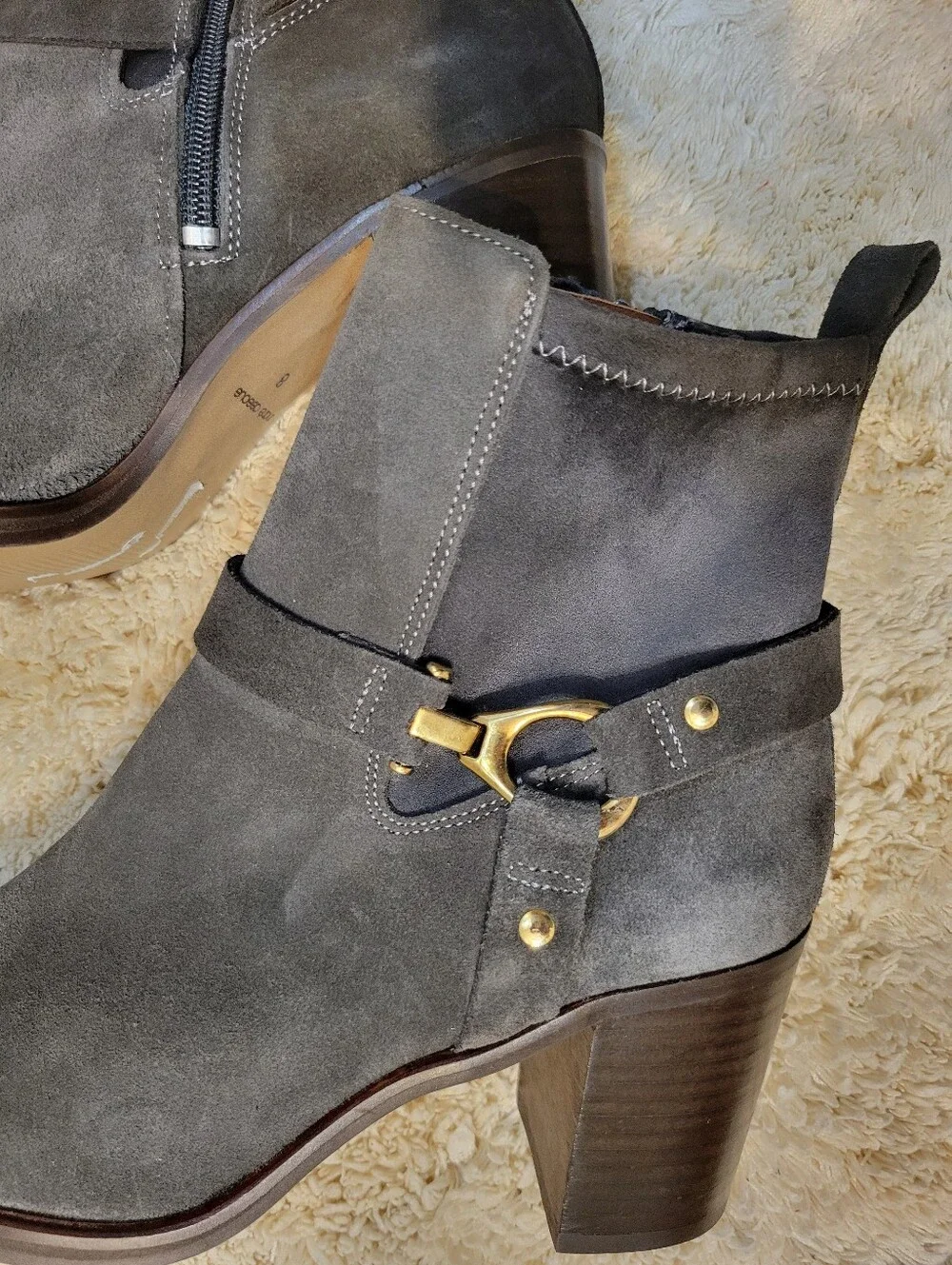 Andre Assous Royal Suede Boot In Charcol Size 8